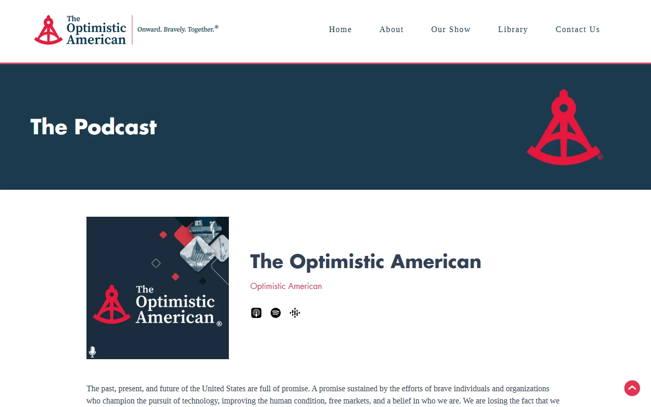 Screenshot of The podcast on optamerican.com